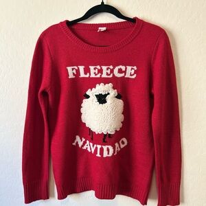 “Fleece Navidad” Christmas Sweater- Ladies Large